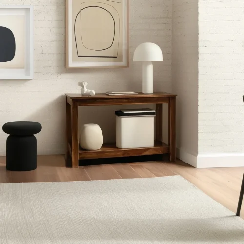Entryway Console Table With Rectangular Frame And Lower Shelf